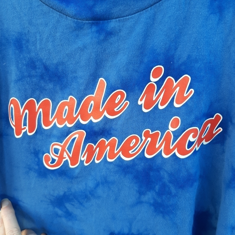 PINK Made in America Assymetric Tye Dye Tank Top - Picture 2 of 6
